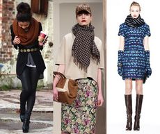 Модные шарфы зима 2013-2014 – фото модных женских шарфов и платков 2014 года
