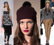 Модные вязаные шапки зима 2014: фото самых модных женских головных уборов